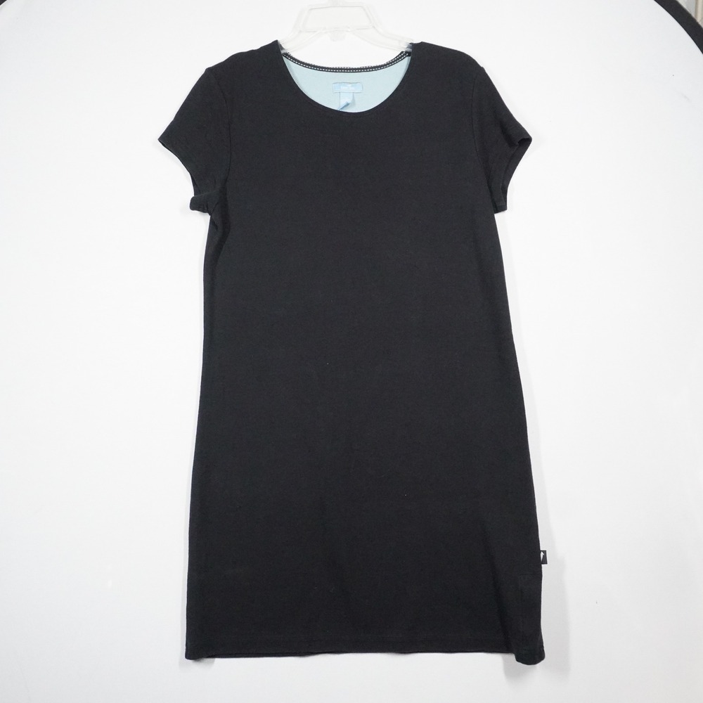 Horny Toad Black Short Sleeve T-Shirt Dress Size Medium Lyocell Blend LBD Gorp